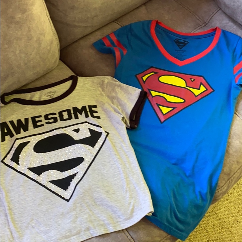 2 for1. Superman shirts Jrs. size medium.